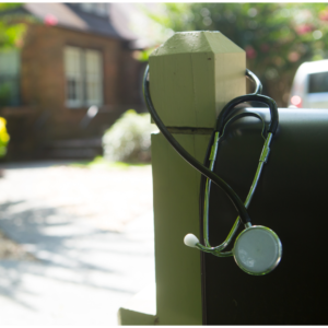 a mailbox with a stethoscope