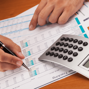 spreadsheet with calculator